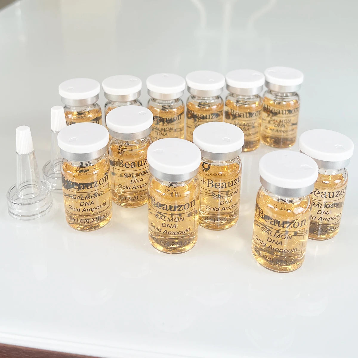 8ml Original Beauzon Salmon DNA Gold Ampoule Niacinamide Serum Kit Booster Skin Face Care Moisturizing Essence