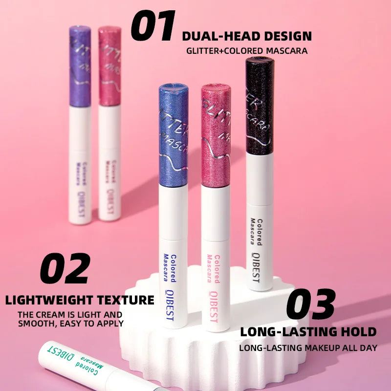 Sparkling Shattered Diamonds Color Pearlescent Matte Waterproof Dense Curled Mascara