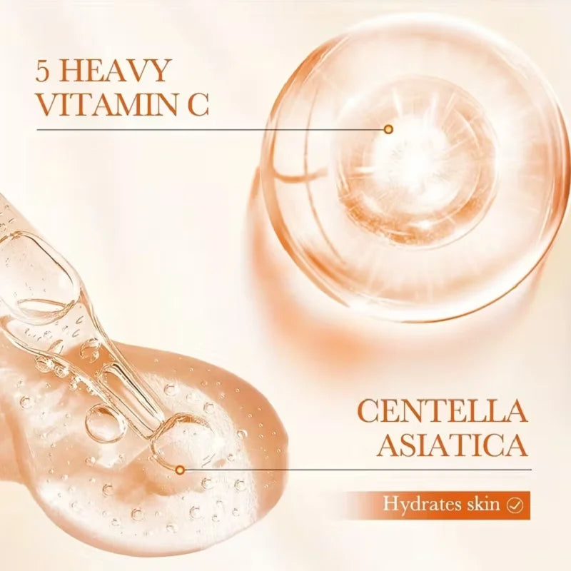 2Pcs 5x Vitamin C Face Serum Per Bottle 30ml, Gentle Texture, Hydrates And Moisturizes The Skin