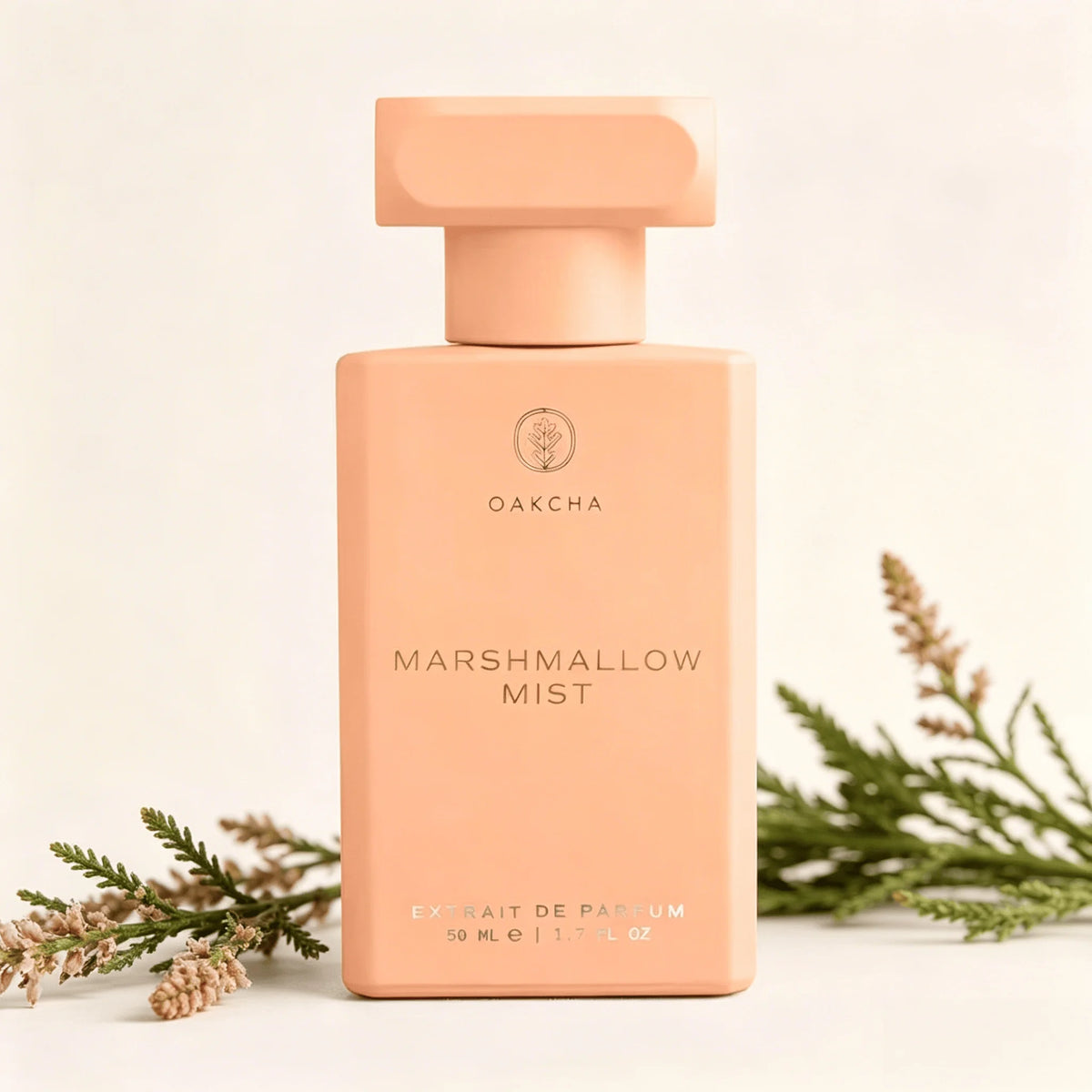 Oakcha Marshmallow Mist 50ml Matte Peach Square Bottle Sweet Gourmand Scent Long Lasting Extraits De Parfum For Women Luxury Fragrance Spray Birthday Holiday Gift