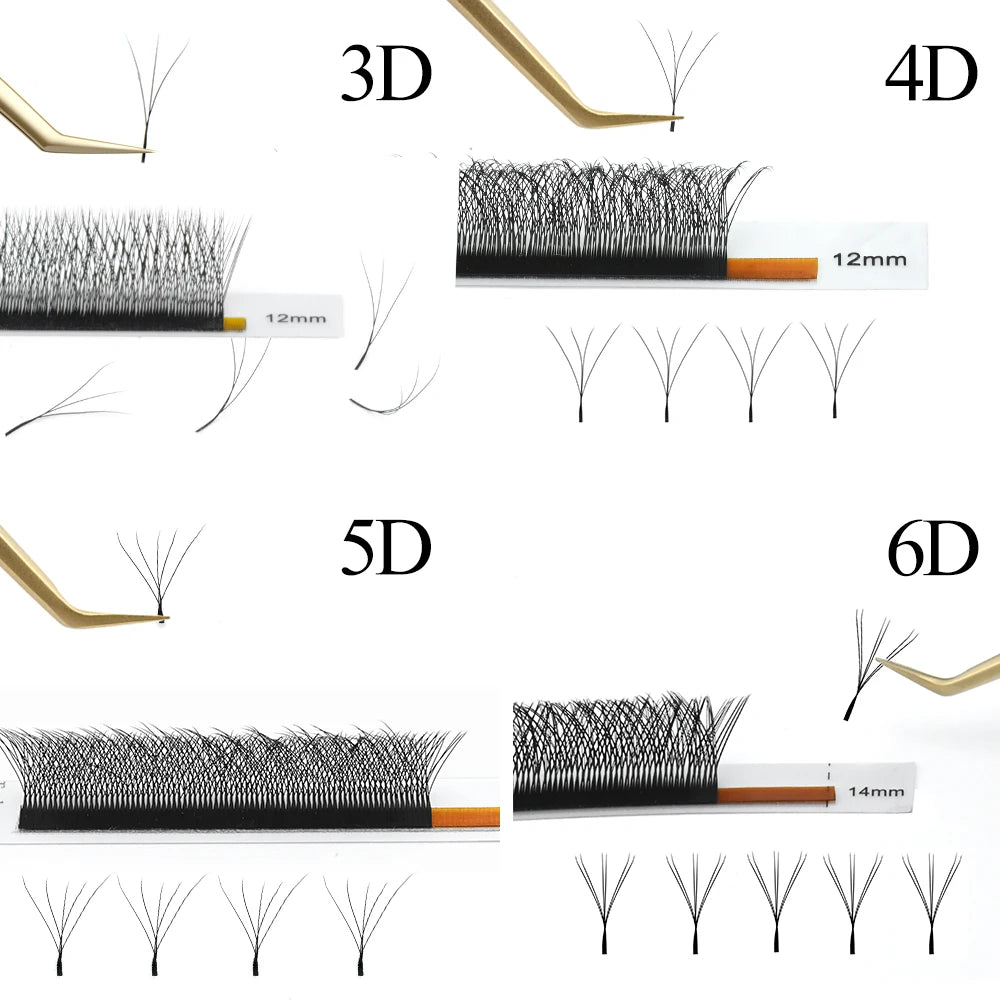 NAGARAKU Ship From USA 5 Cases YY W Shape 3D 4D 5D 6D 7D Eyelashes Fast Free Delivery in 2-5 days by USPS Express