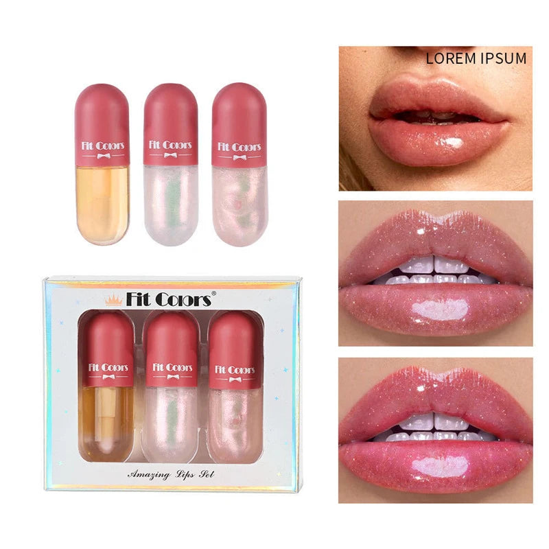Capsule Liquid Lip Blam Moisturizing Transparent Color Changing Lip Plumper Volumising Essence Oil Mirror Jelly Lipgloss Makeup