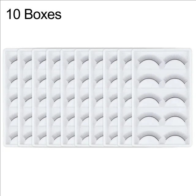 MJ 5/10/15/20Boxes Training Lashes Beginner False Eyelashes Practice Mink Lashes Strip Individual Lashes Eyelash Extension Tools