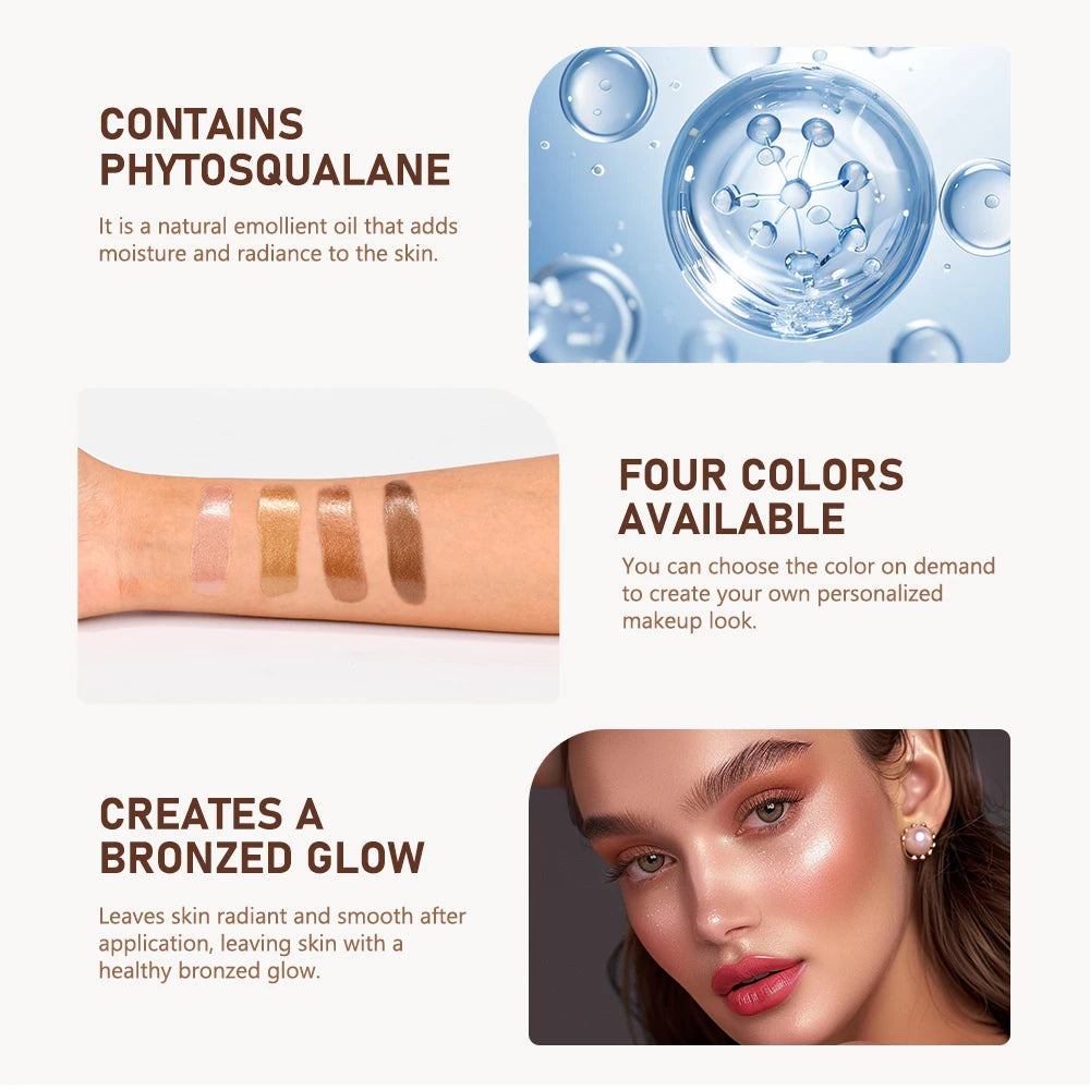 Bronzing Glow Drops Brighten Smooth Skin Light Concealer Complexion Contouring Facial Mix Foundation Moisturizer Makeup Primer
