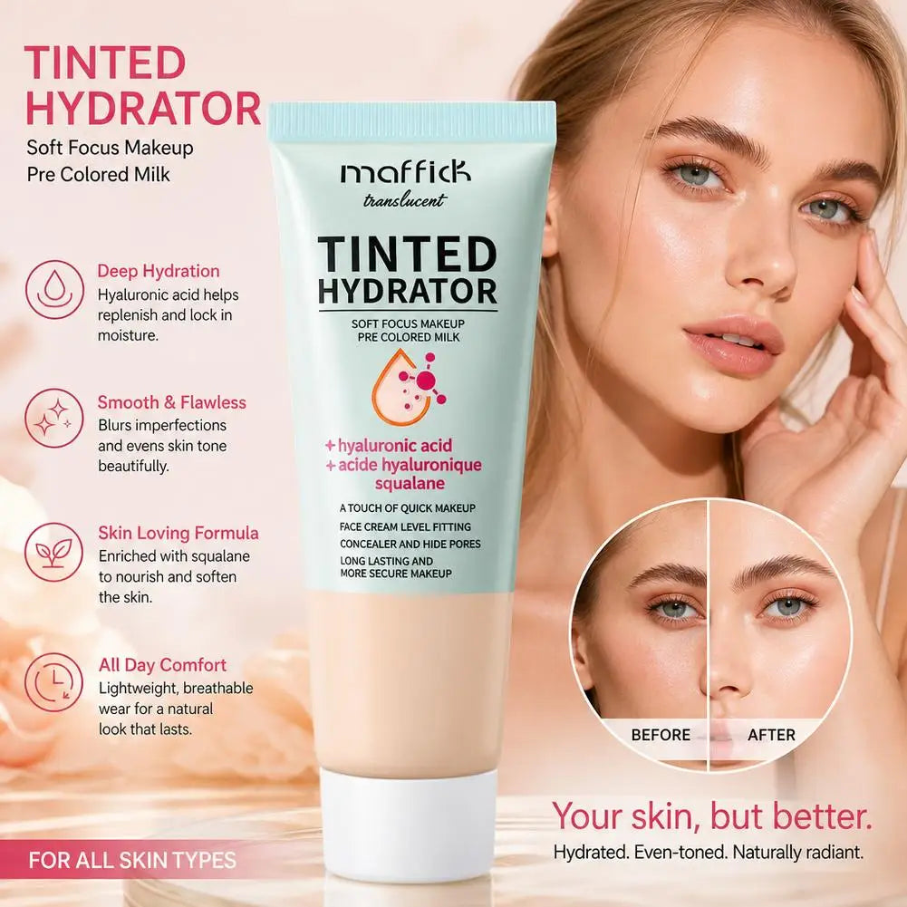 Tinted Hydrator Buildable Coverage Intense Moisturizing Even Skin Tone Semi-matte Finish Makeup Moisturizing Cream