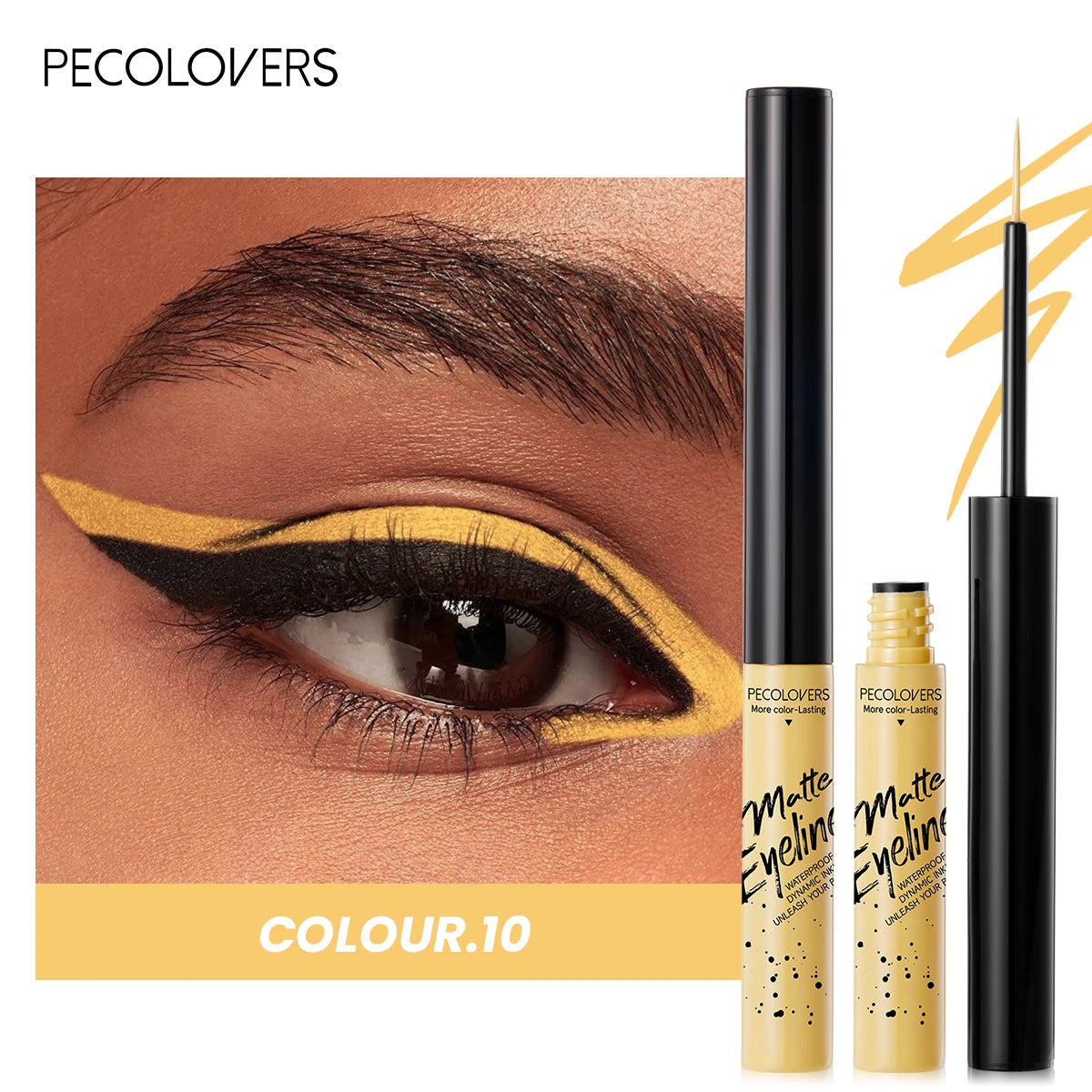 Matte Eyeliner Liquid Pen, Dip Eyeliner, Multi-color Selection, Waterproof and Sweat Resistant, Suitable for A Variety of Makeup