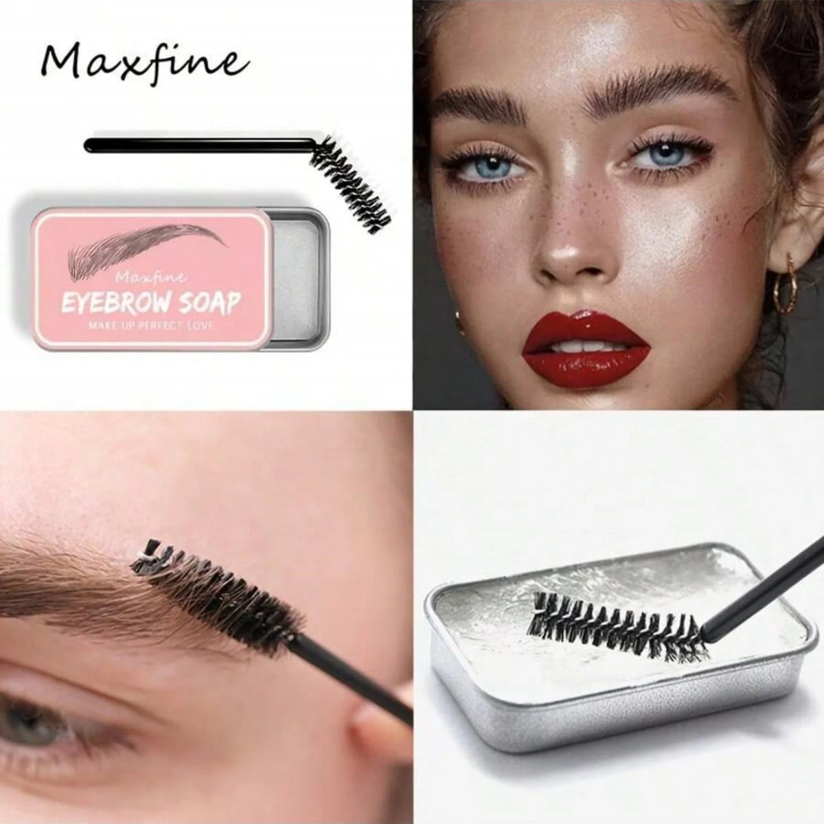 1PC Transparent Eyebrow Styling Wax Soap Set, Long-lasting Natural Hold, Portable Brow Gel for Shaping & Setting