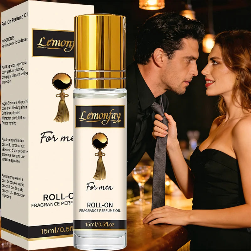 Lemonfay For Men Roll-On Fragrance Perfume Oil Long Lasting Scent Portable 15ml/0.5fl.oz for Dating Daily Use