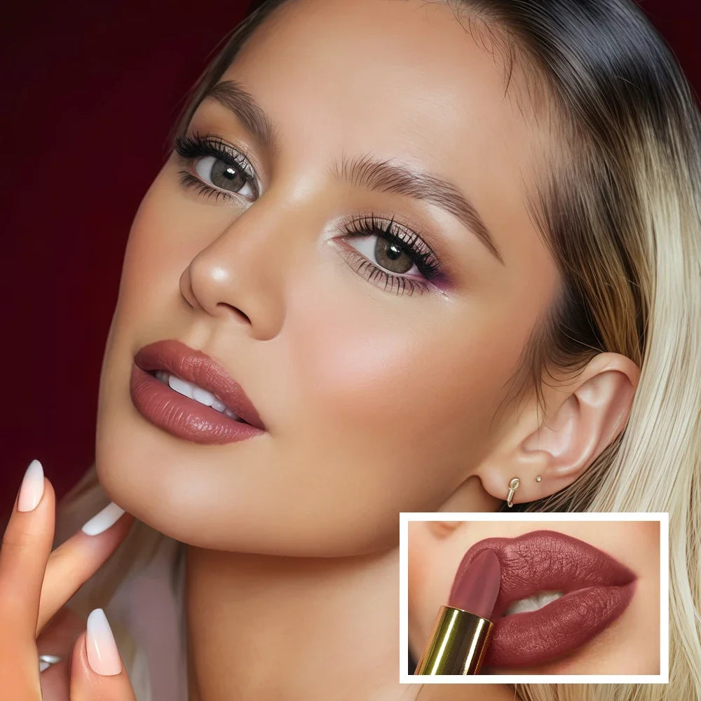 Pearlescent Metallic Lipstick Waterproof Long Lasting Moisturizing Matte Velvet Diamond Lip Gloss