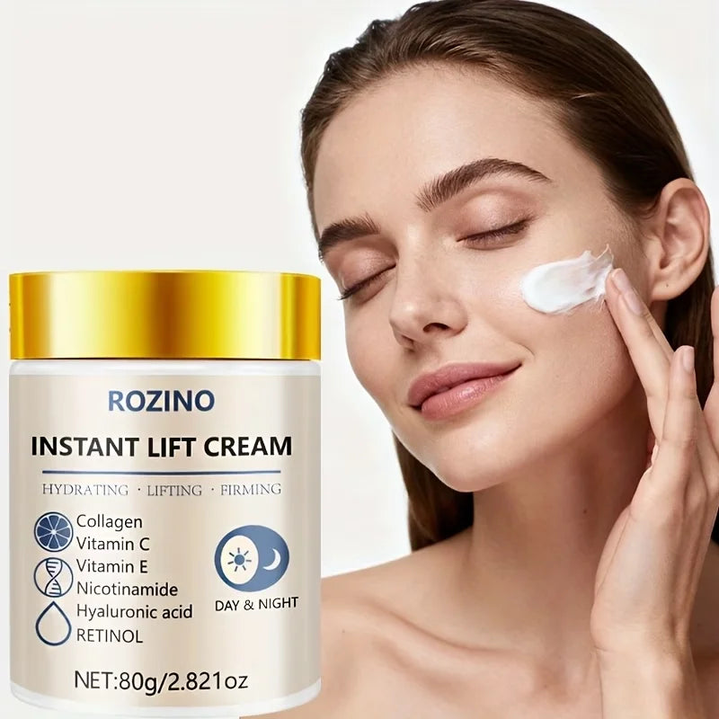 ROZINO Instant Collagen & Niacinamide Cream | 5-Second Lift & Tightening, Moisturizer for Dark Circles, Puffiness, Sensitive Eyes, All Skin Types, Instant Firming, Deep Hydration