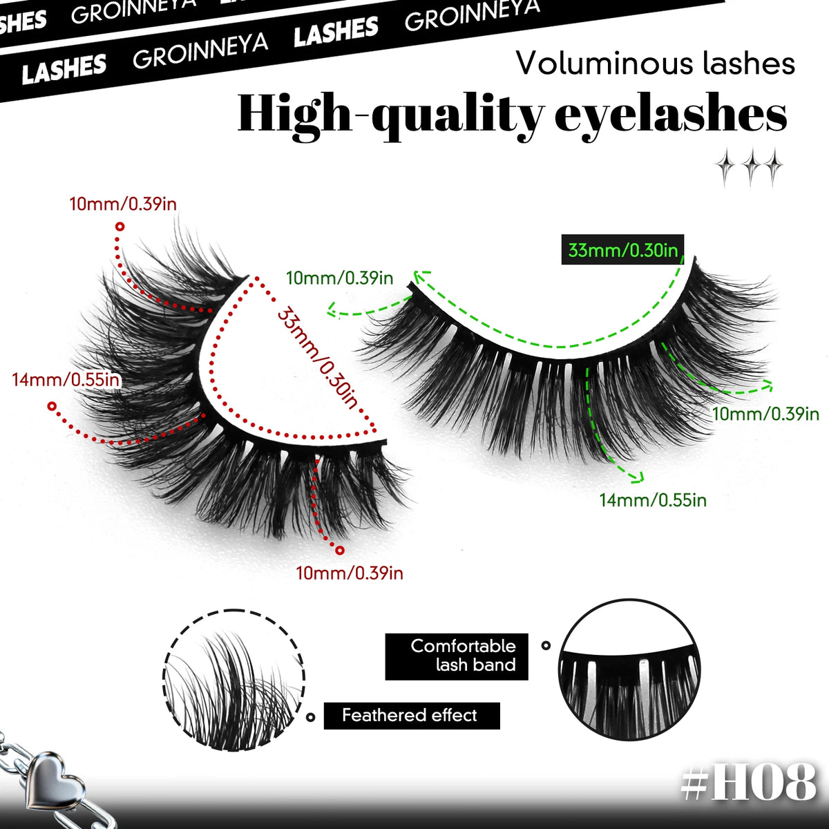 LASVIREY Fluffy Lashes 5/20 Pairs Natural Thick False Eyelashes Mixed Tray Lashes Dramatic Volume 3D Faux Mink Lashes Extension