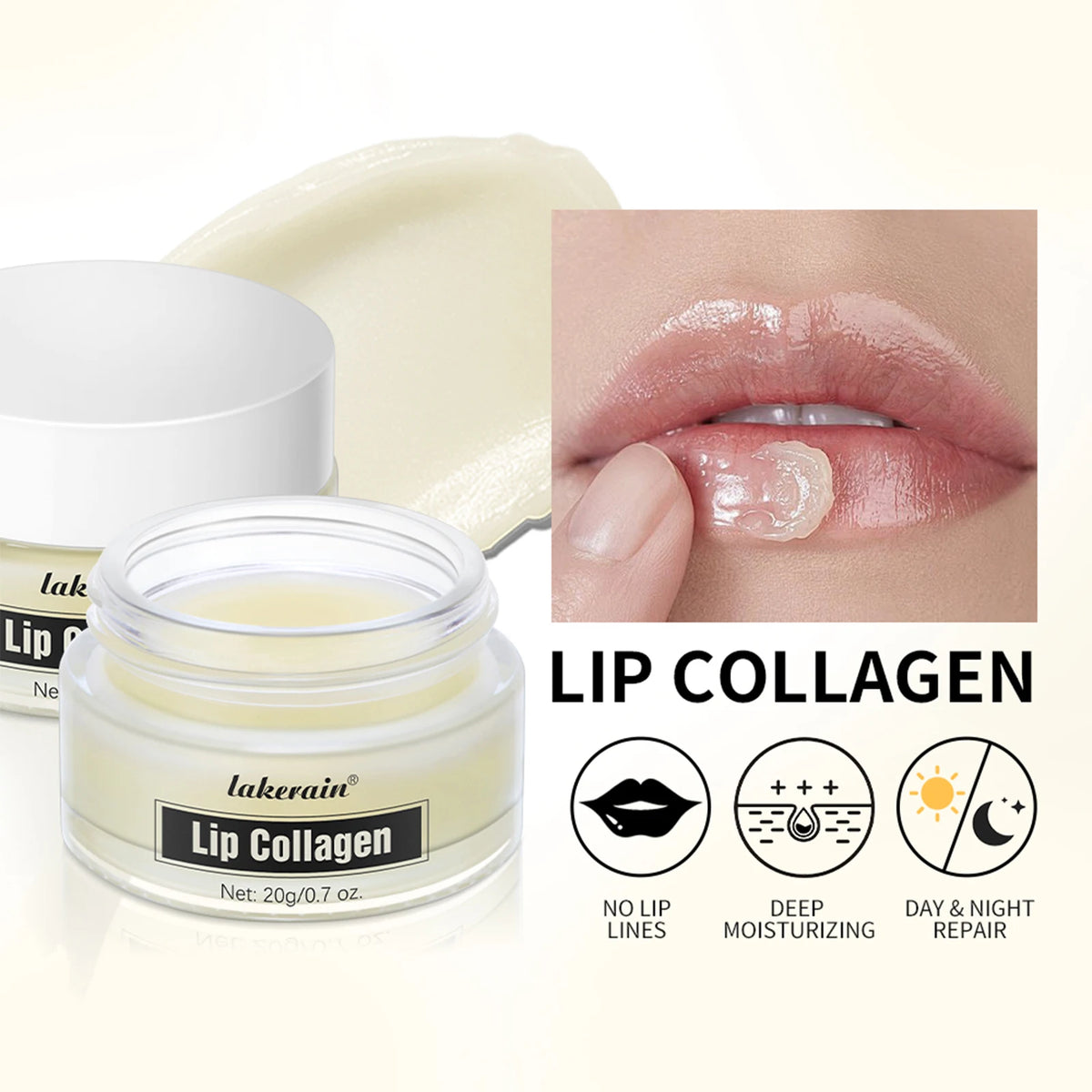 Lip Collagen Collagen Lip Mask Lip Balm To Moisturizes Dry Lips Smooths Fine Lines, Deep Hydrates Lip Moisturizer For Exfoliatin