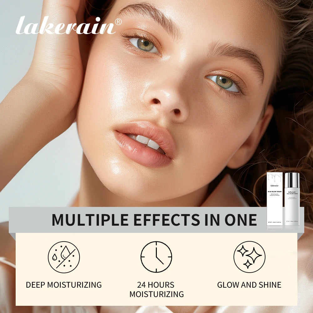 100ml Milk Glow Toner Brightening Skin Toner Powerfully Moisturizes Relieve Dry And Tired Skin Locks Moisture Skin Toner Makeup