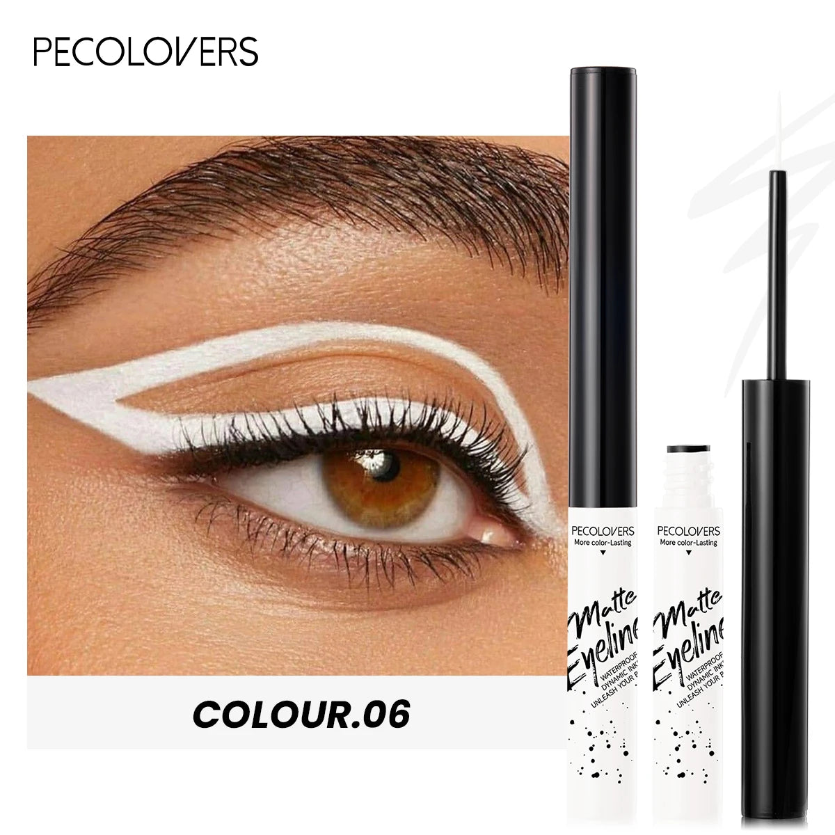 Matte Eyeliner Liquid Pen, Dip Eyeliner, Multi-color Selection, Waterproof and Sweat Resistant, Suitable for A Variety of Makeup