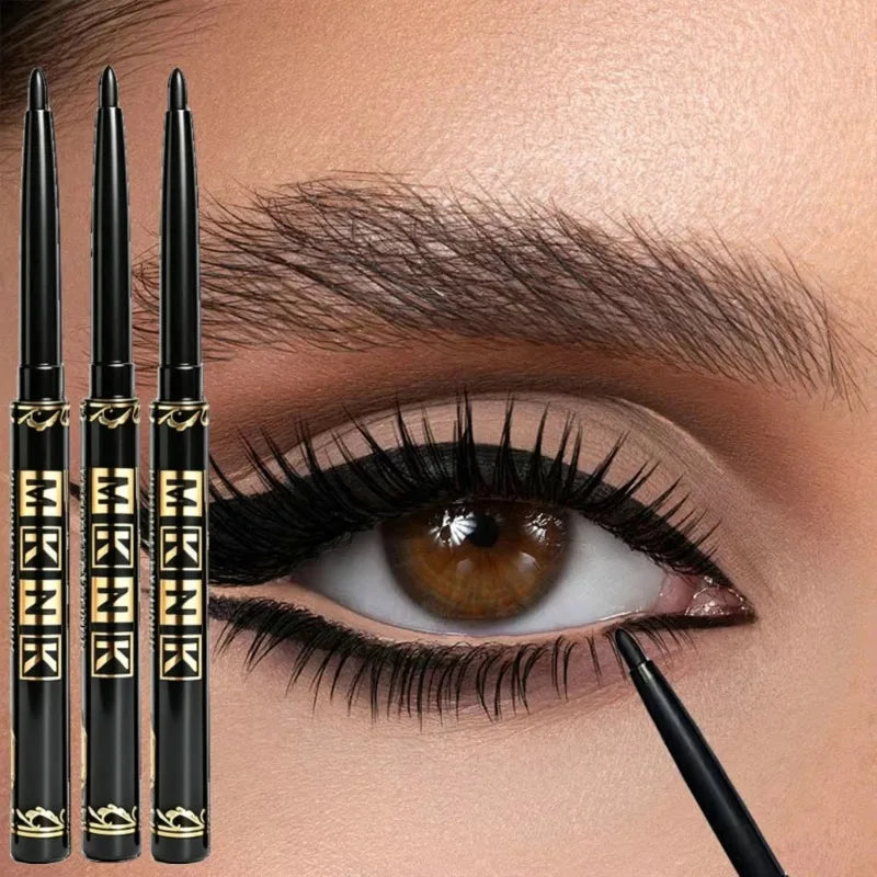 1-12Pcs Waterproof Black Eyeliner Gel Pencils Smudge-Proof Long-Lasting &Beginner-Friendly Smooth High Pigmented Punk Eye Makeup