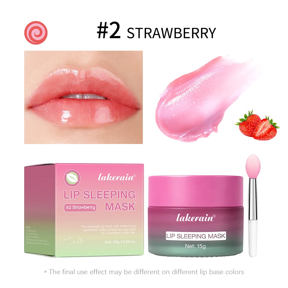 Blueberry Overnight Lip Sleeping Mask Dual Color Hydrates Dry Cracked Skin Reduces Fine Lines Moisturizing Nourishment Care