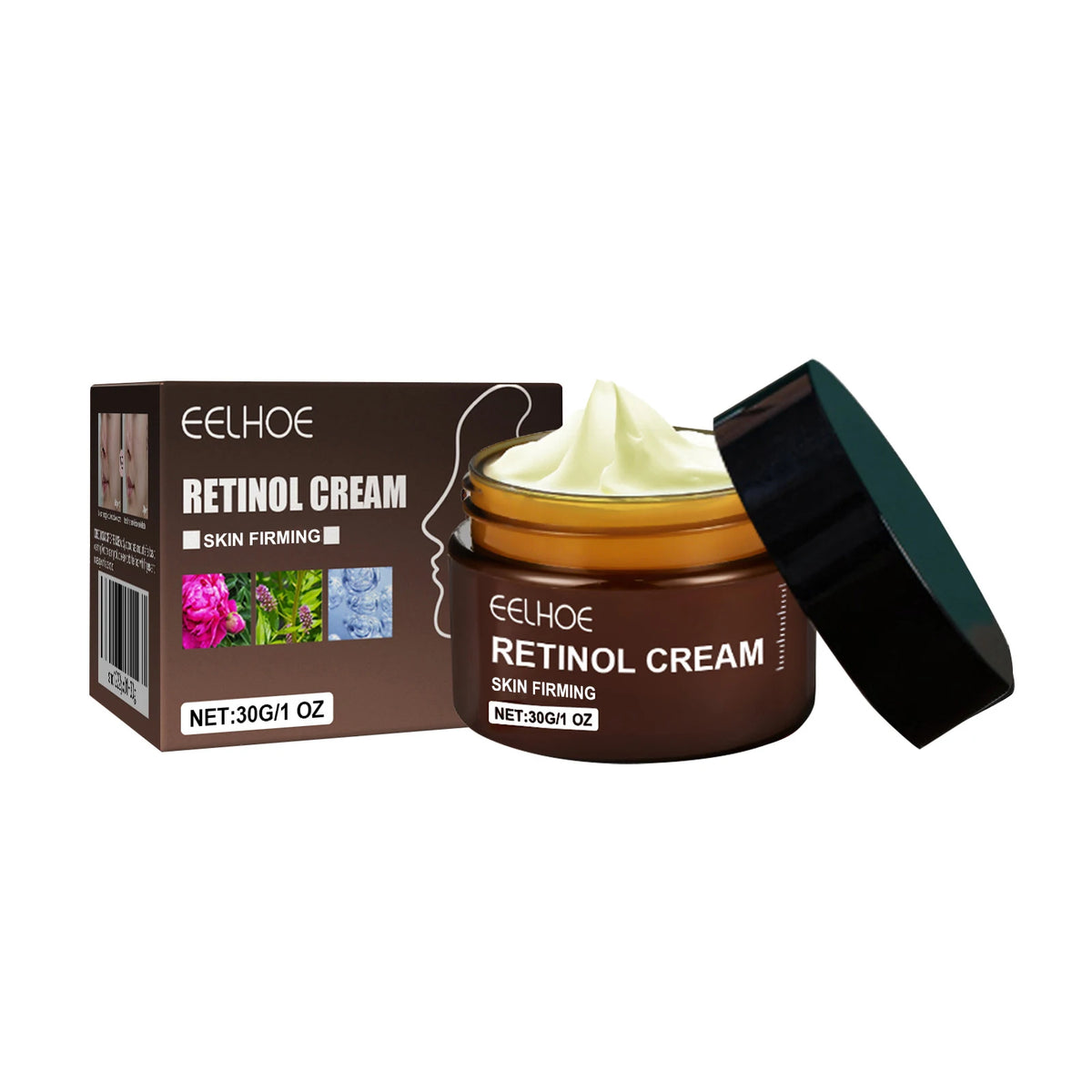Double Retinol Facial Cream Anti-aging Fade Fine Line Wrinkle Firming Lifting Repair Skin Barrier Brightening Moisturizing Cream