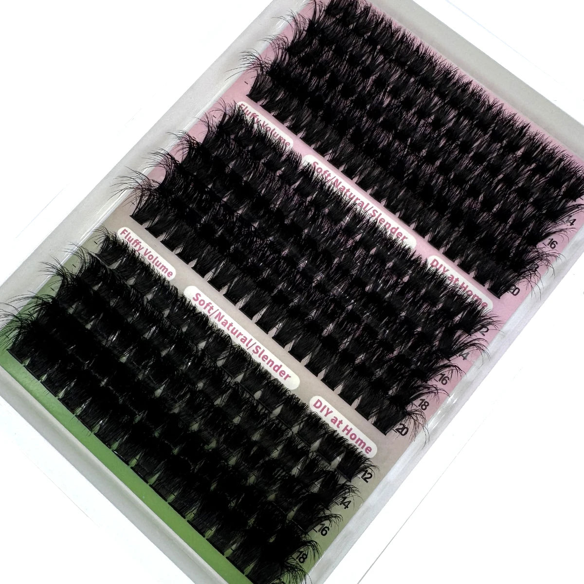 HBZGTLAD 15Rows Fluffy Cluster Lashes 100D-160D Natural Thick Eyelash Clusters D/CC/DD Individual Lashes DIY Eyelashes Extension