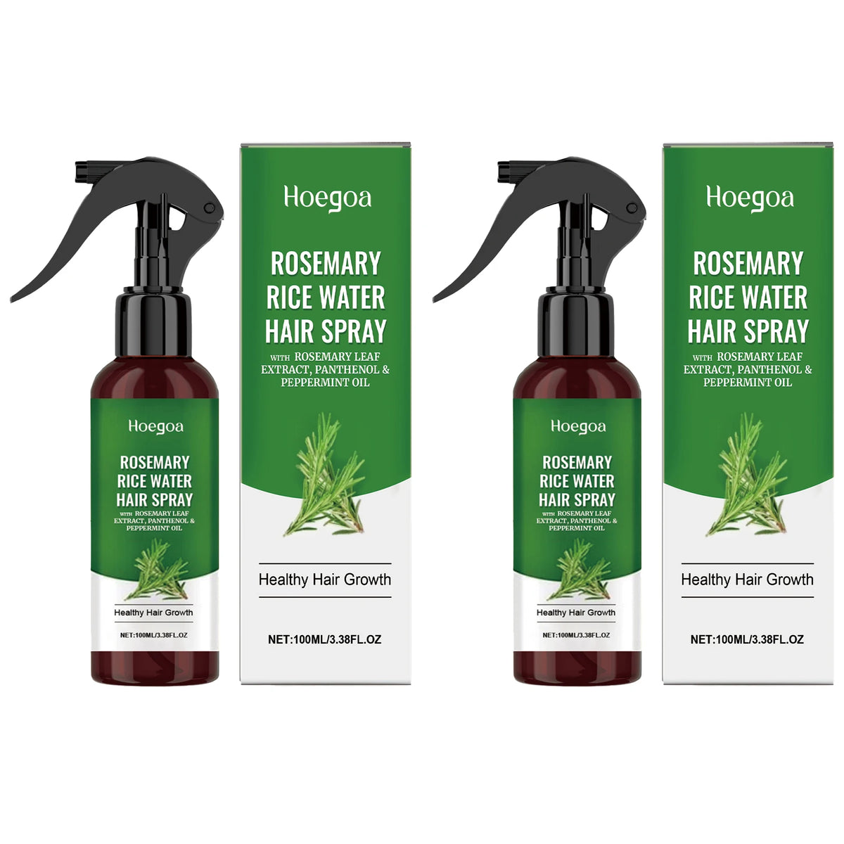 Rosemary Hair Growth Spray with Rice Water Hair Care Oil for Scalp Hydrate Thickness Anti-Flake Soft Smooth Strengthen Hair Mist