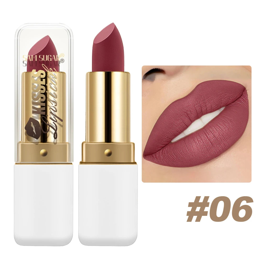 Pearlescent Metallic Lipstick Waterproof Long Lasting Moisturizing Matte Velvet Diamond Lip Gloss