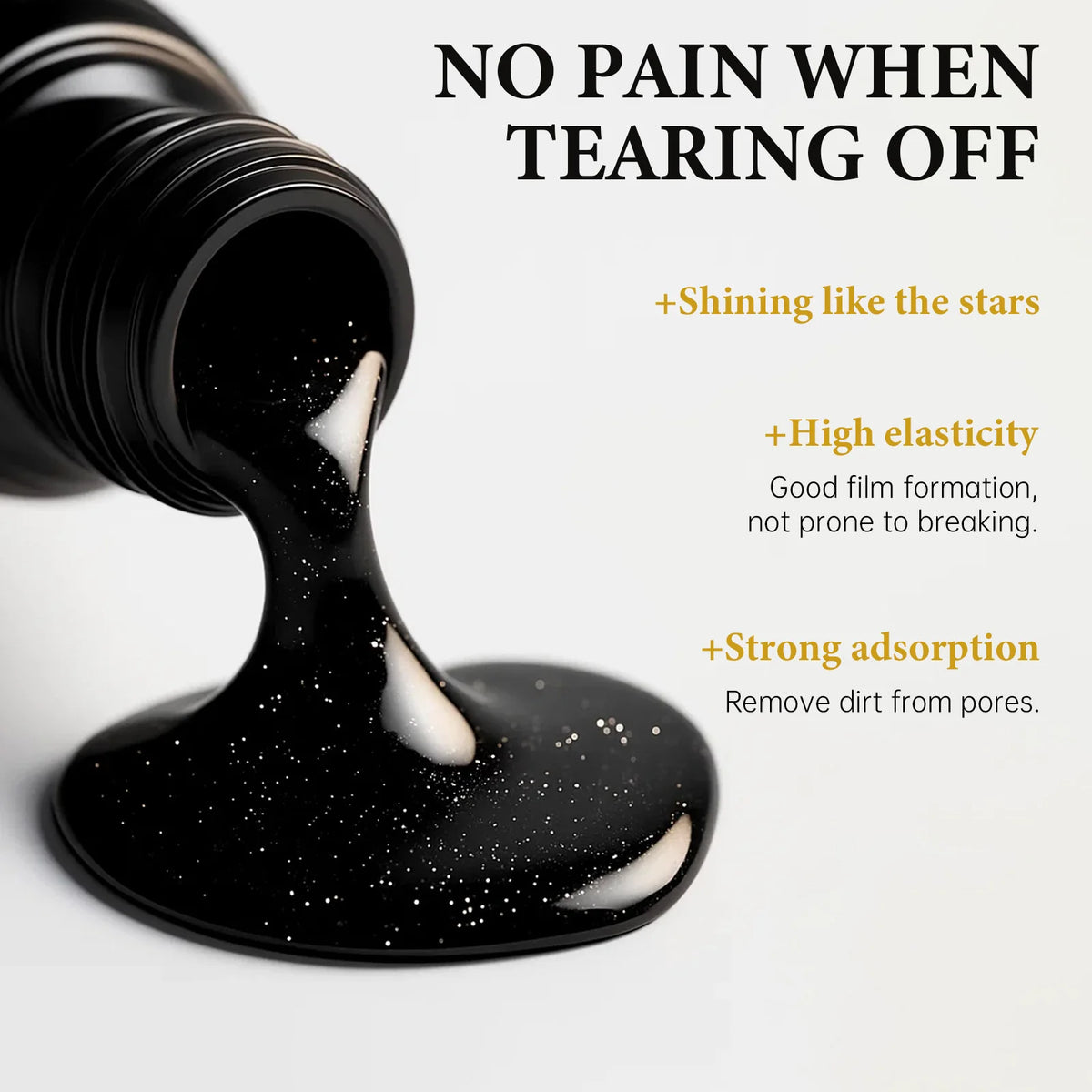 Natural Charcoal Blackhead Peel-Off Mask, Deep Cleansing, Oil Control, Suitable for Oily Skin, Unclogs Pores, Brightens Skin