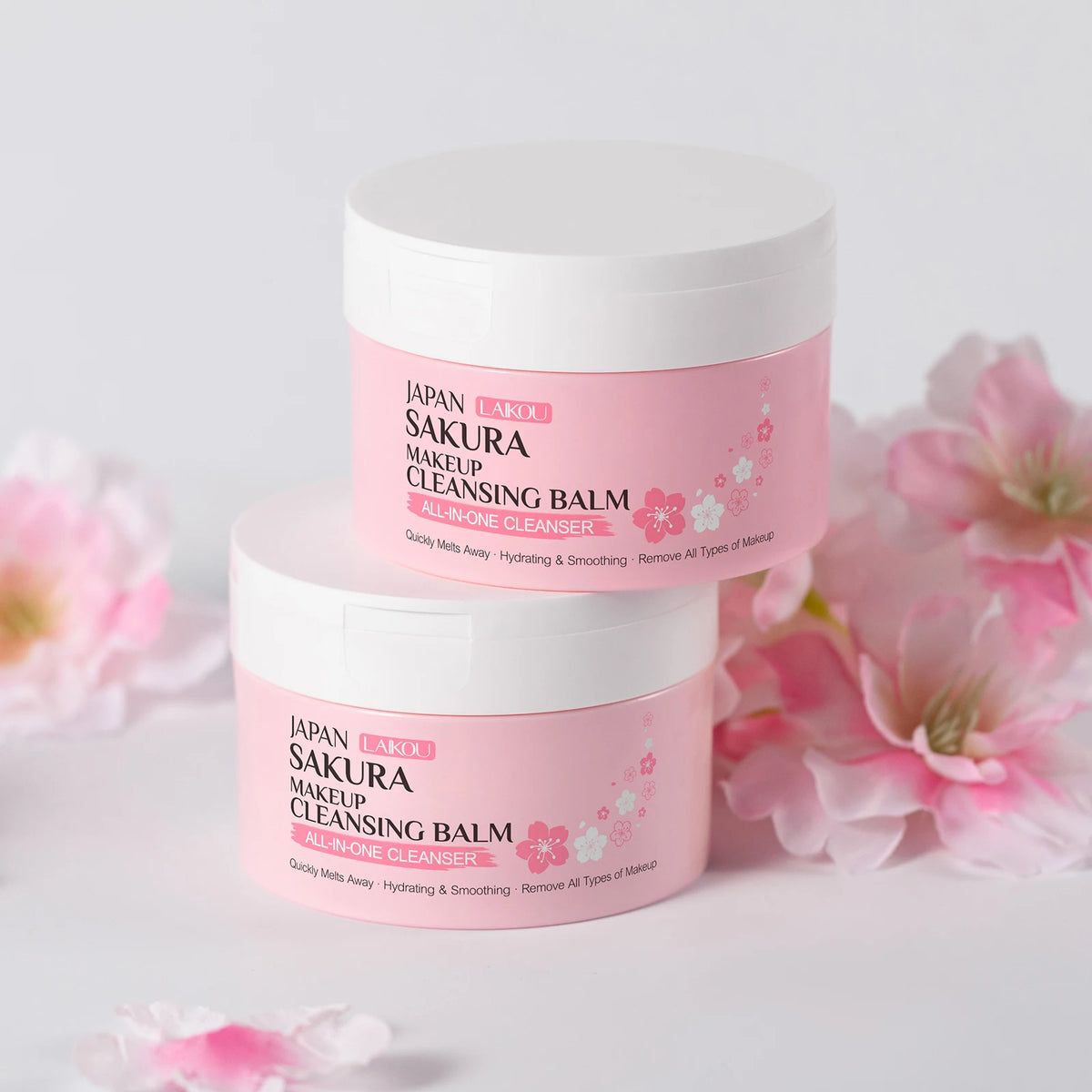 LAIKOU Japan Sakura Makeup Cleansing Balm 100g All-In-One Cleanser Quick Melting Hydrating Smoothing Makeup Remover