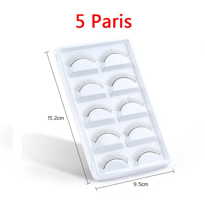 5/10/25 Pairs Training Lashes Eyelash Extension Practice Grafting Natural False Eyelashes For Beginner Makeup Tools