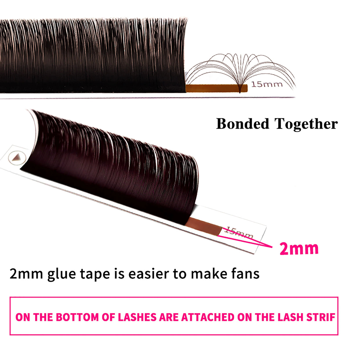 ABONNIE Cashmere Cocoa Chocolate Brown Fans Lashes Eyelashes Handmade Easy Fans Volume Lashes ExtensionsEasy Fans Extensions