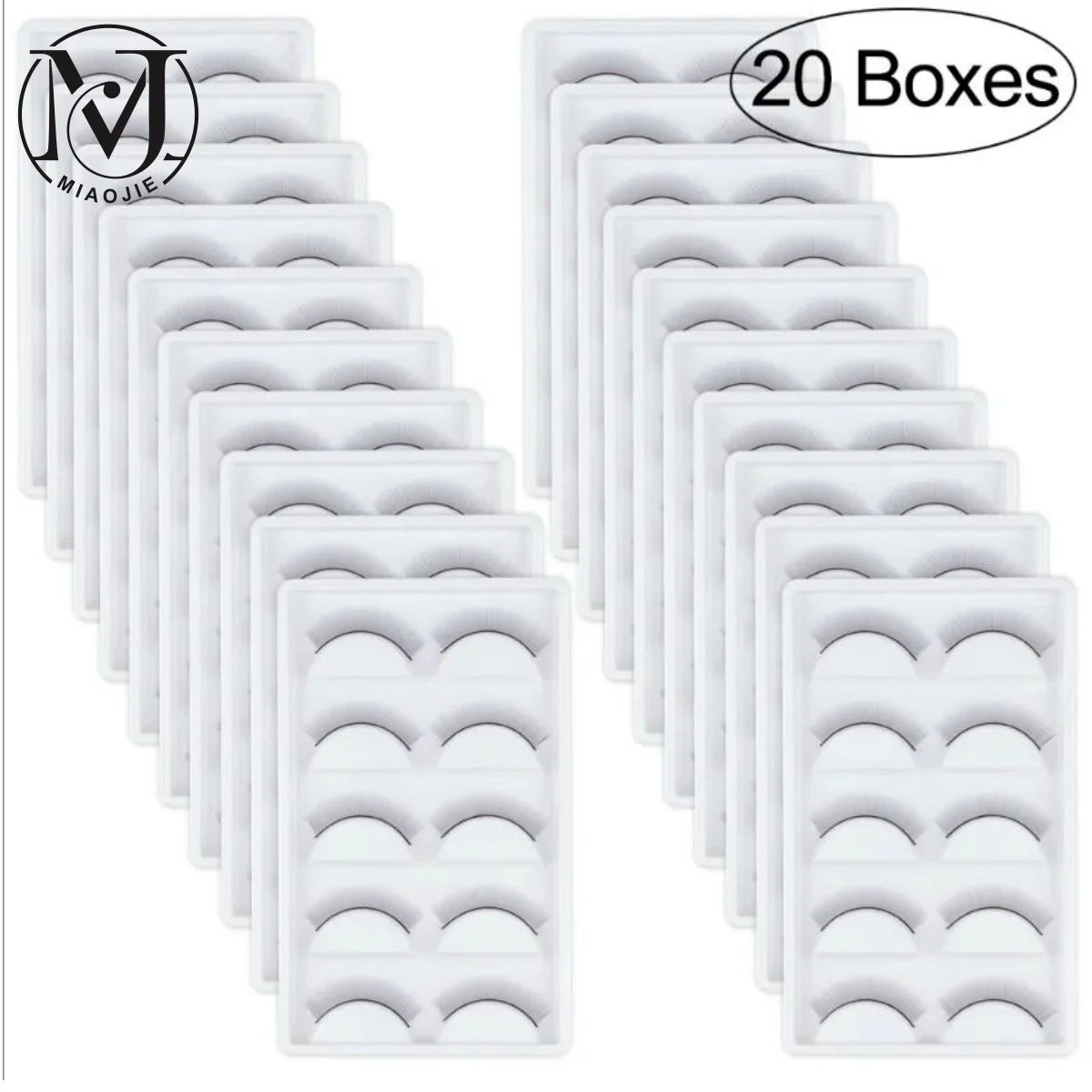 MJ 5/10/15/20Boxes Training Lashes Beginner False Eyelashes Practice Mink Lashes Strip Individual Lashes Eyelash Extension Tools