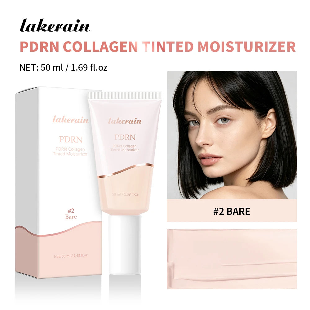 PDRN Collagen Tinted Moisturizer Long-lasting Blemish Coverage Deep Nourishes Even Complexion Silky Smooth Texture Moisturizer