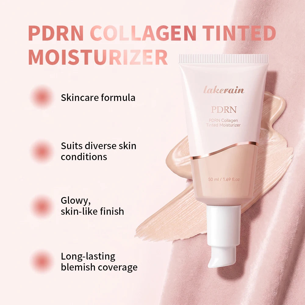 PDRN Collagen Tinted Moisturizer Long-lasting Blemish Coverage Deep Nourishes Even Complexion Silky Smooth Texture Moisturizer