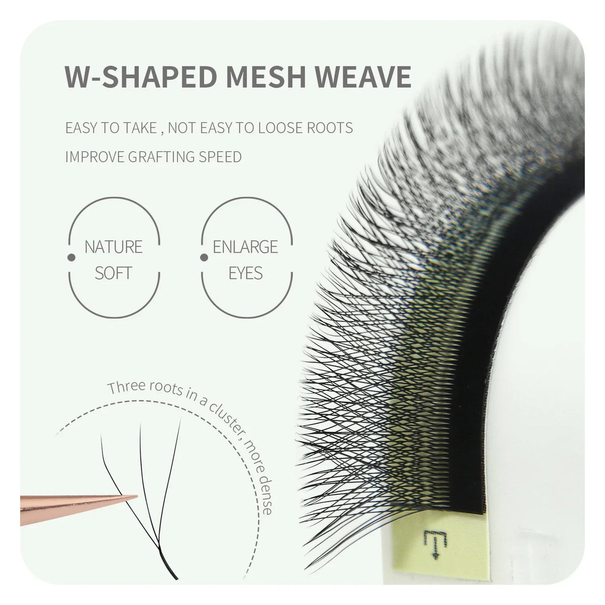 ANNAFRIS W Shape Eyelash Extensions 3D Premade Volume Fan W Style YY High Quality Natural Faux Mink Individual Lashes Supplies