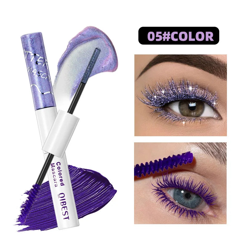 Sparkling Shattered Diamonds Color Pearlescent Matte Waterproof Dense Curled Mascara