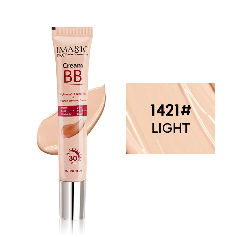 IMAGIC Lightweight Foundation BB Cream Sunscreen Smooth Coverage SPF30 PA++ Long Lasting Light Makeup Glow FA-142 15g