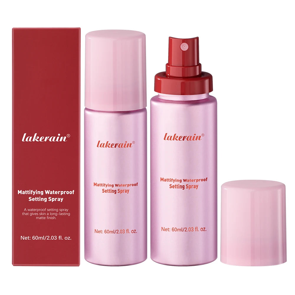 Mattifying Waterproof Setting Spray Glossy Matte Base Makeup Control Oil Non-Sticky Waterproof Make-up Fixer Spray for All Skin