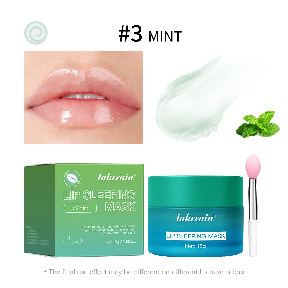 Blueberry Overnight Lip Sleeping Mask Dual Color Hydrates Dry Cracked Skin Reduces Fine Lines Moisturizing Nourishment Care