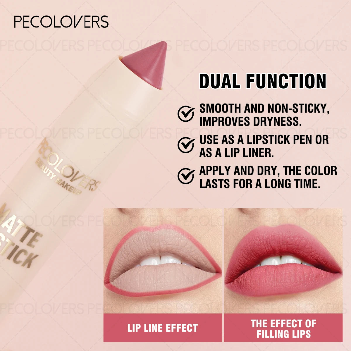 Lip Liner, Depicts Lip Contours, Plumps Lips, Suitable for A Variety of Makeup Looks, Waterproof, Lip Cosmetics