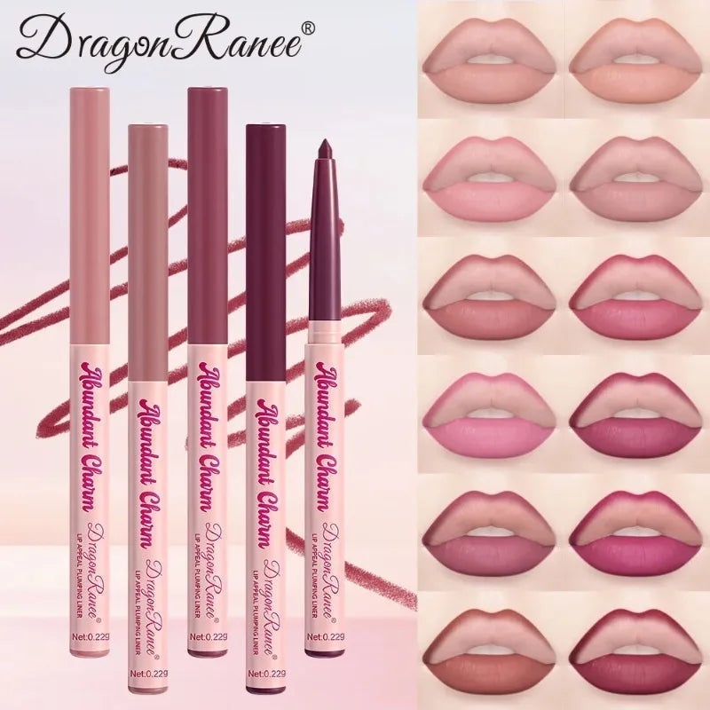 12 Colors Matte Lip Liner Pen Long Lasting Waterproof Non-Sticky Lipliner Velvet Lip Contour Stick Outline Smooth Natural Makeup