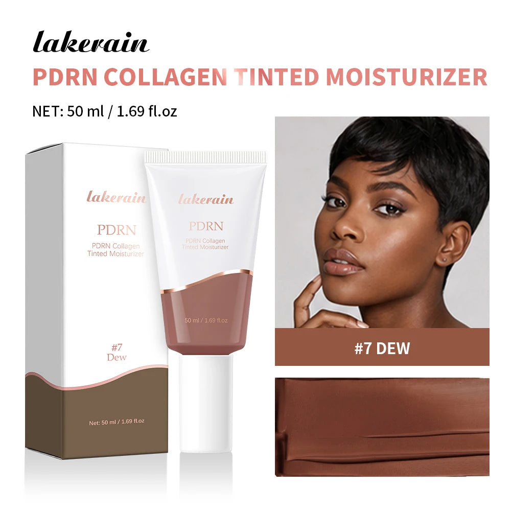 PDRN Collagen Tinted Moisturizer Long-lasting Blemish Coverage Deep Nourishes Even Complexion Silky Smooth Texture Moisturizer