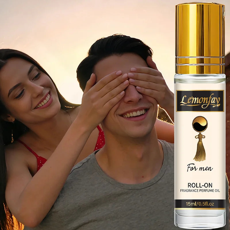 Lemonfay For Men Roll-On Fragrance Perfume Oil Long Lasting Scent Portable 15ml/0.5fl.oz for Dating Daily Use