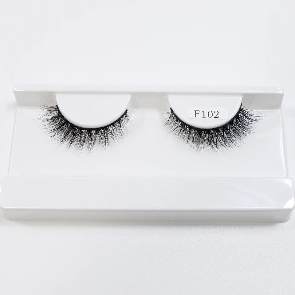 Natural Mink Lashes High Quality Fashion Classic Soft Full Strip Lashes Makeup 12mm Short Mink Eyelashes