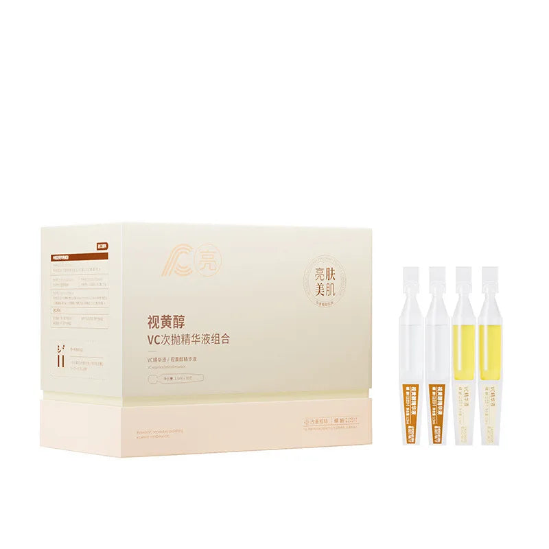 Retinol + VC Ampoule serum Moisturizing Whitening Anti-Wrinkle Anti-Aging Serum Face Beauty Skin Care 30pcs/set