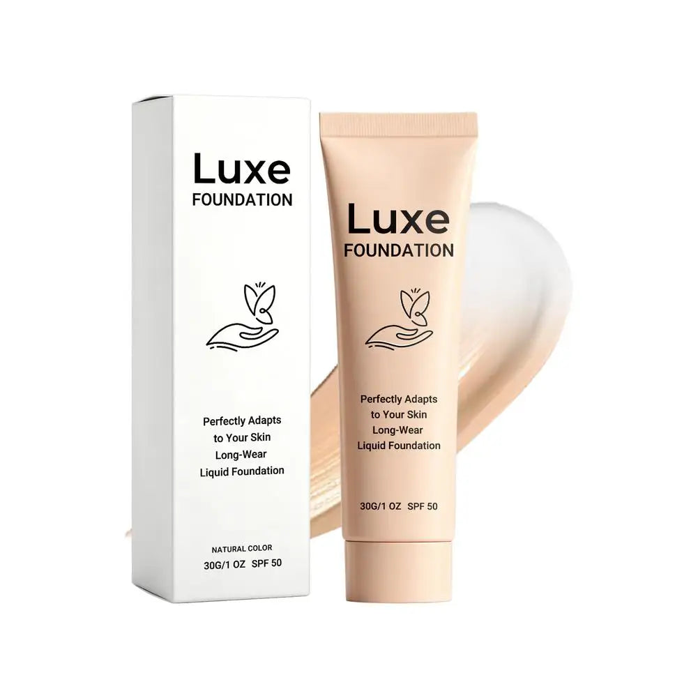 Luxe Colour Changing Foundation - SPF 50 Lightweight Full Coverage Foundations Makeup Adapts To Your Skin Tone Intelligent
