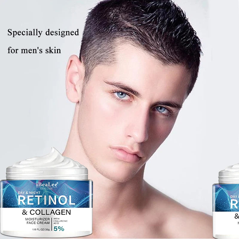 Retinol Collagen Face Cream For Men Anti Wrinkle Remove Whitenting Moisturizing Hydrating Facial Cream Skin Care