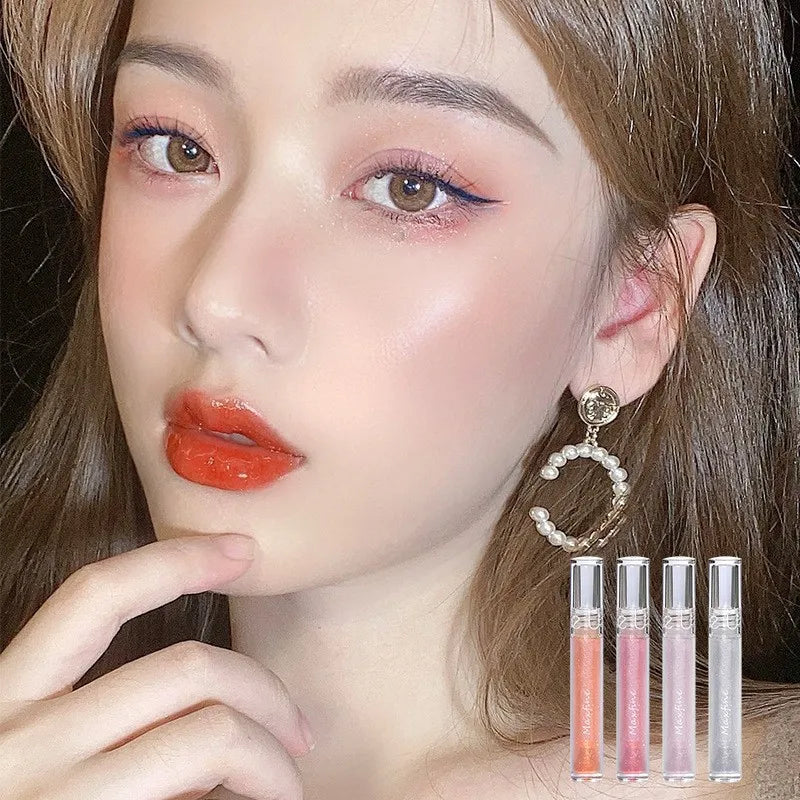 Mirror Water Lip Gloss Transparent Glass Lip Oil Waterproof Lasting Liquid Lipstick Moisturizing Plump Lip Glaze Lips Cosmetics