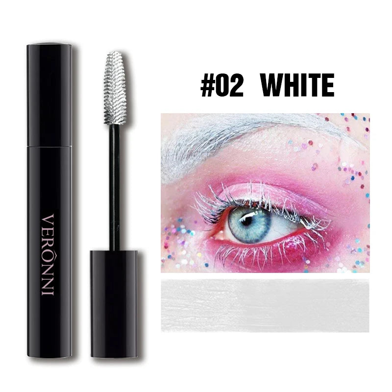7 color quick-drying mascara thick curling waterproof and sweat-proof color mascara multi-color non-smudge curling mascara