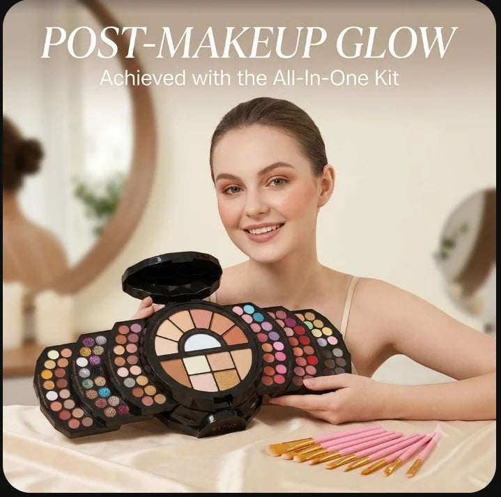 110 Color All-in-One Makeup Palette Gift Set Include Eyeshadow Glitter Lipstick Concealer Blush Eyeliner Highlighter With Mirror