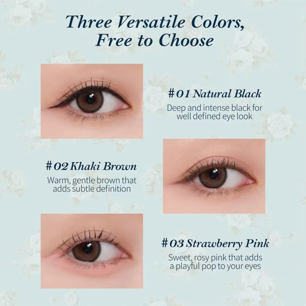 Flower Knows Bunny Garden Smooth Long-Lasting Waterproof Gel Eyeliner Pencil - Smudge-Proof Natural Daily Makeup for Eyes