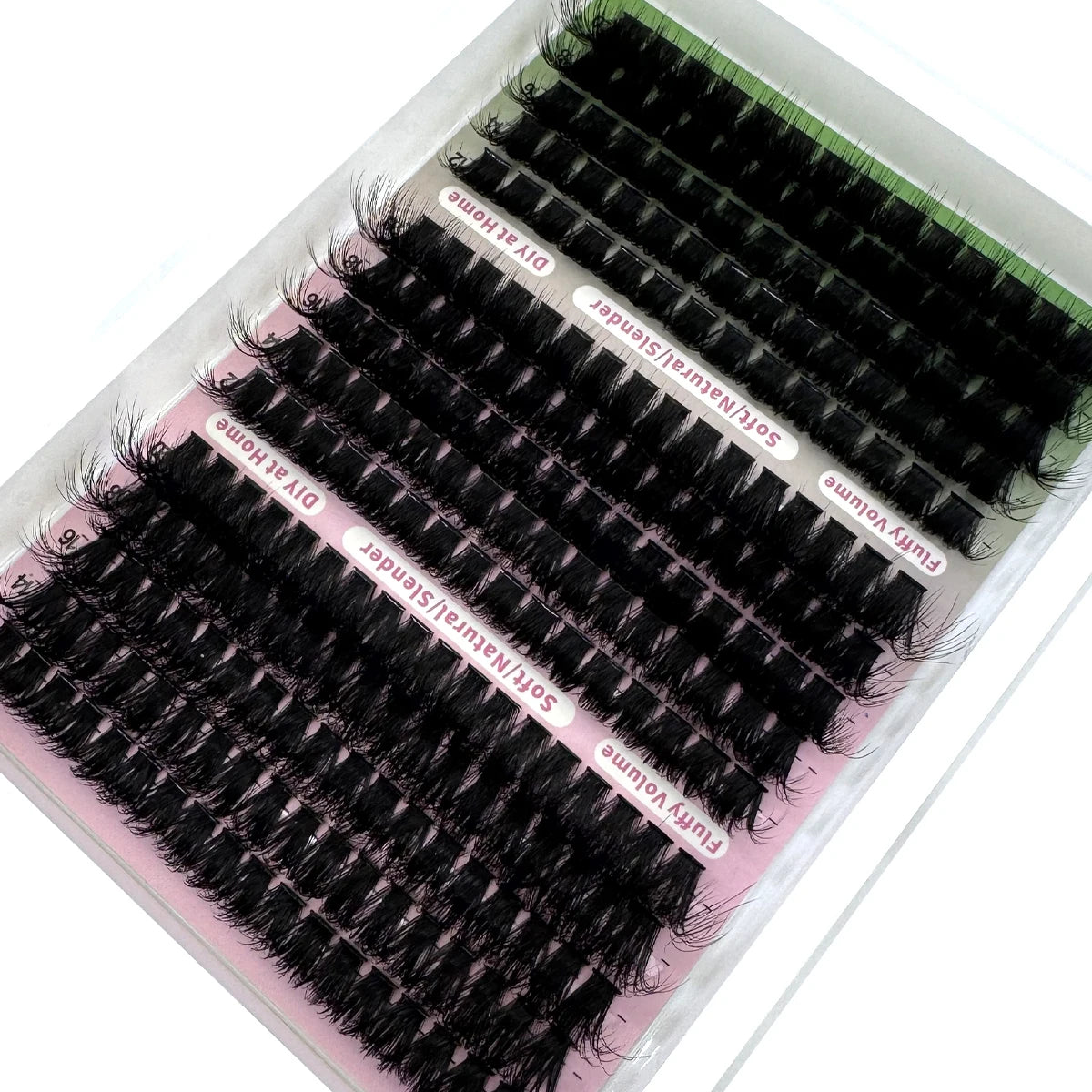 HBZGTLAD 15Rows Fluffy Cluster Lashes 100D-160D Natural Thick Eyelash Clusters D/CC/DD Individual Lashes DIY Eyelashes Extension