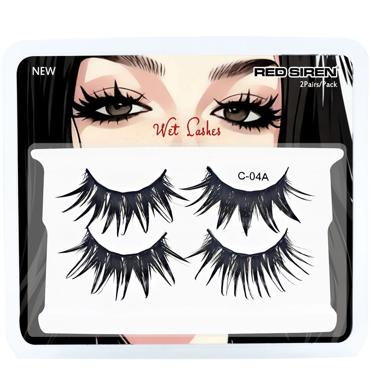 Cosplay False Eyelashes 2Pairs/Pack Wet Strip Lashes With Spikes New Woman Makeup Manga Lashes